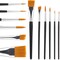 Face Paint Brush Set, 6 Pcs Professional Artist Brush for Body Face Painting Body Art Makeup Kit for Acrylic Painting Oil Gouache Watercolor Halloween Cosplay Party Makeup Kit